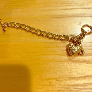 Juicy couture gold heart bracelet